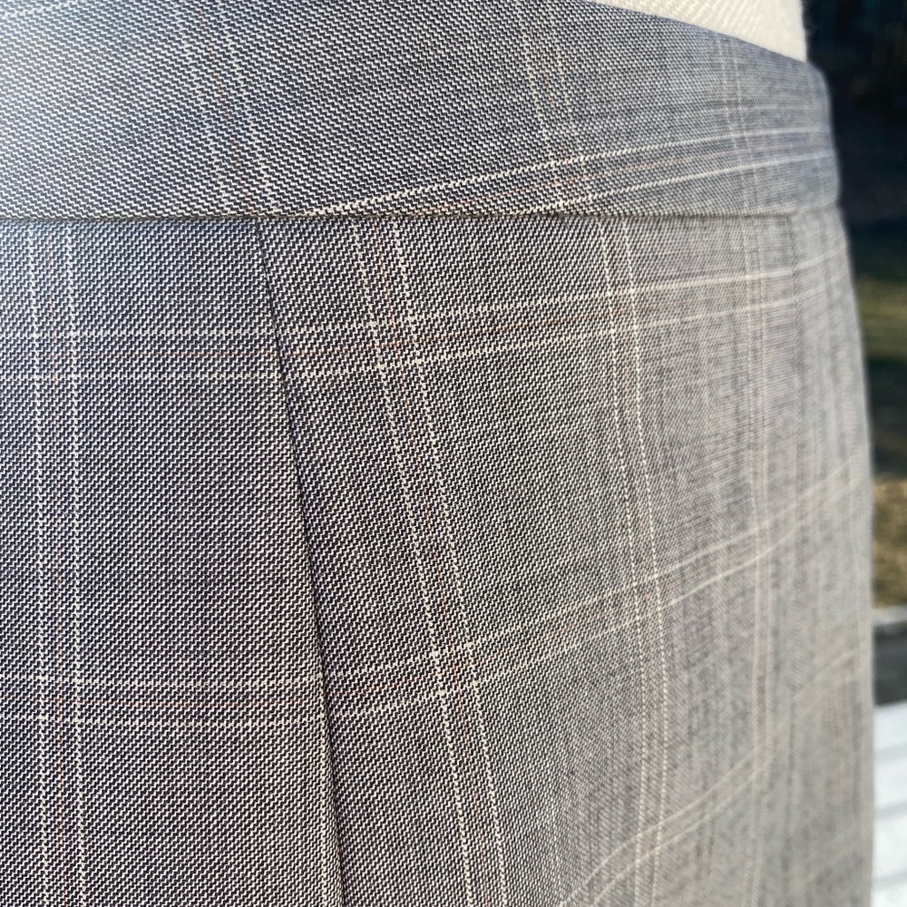 Ann Taylor Loft Gray Windowpane Pattern Skirt Siz… - image 8